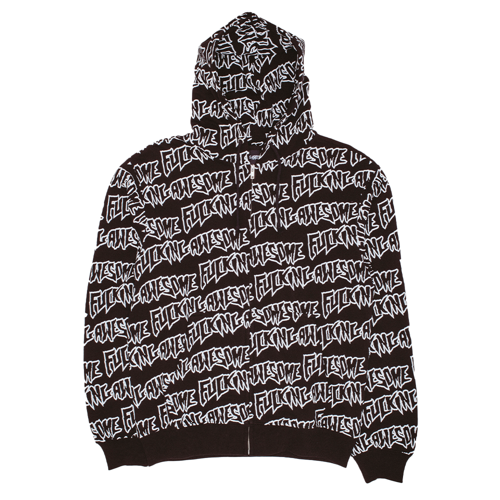 FA AOP Stamp Zipped Hoodie