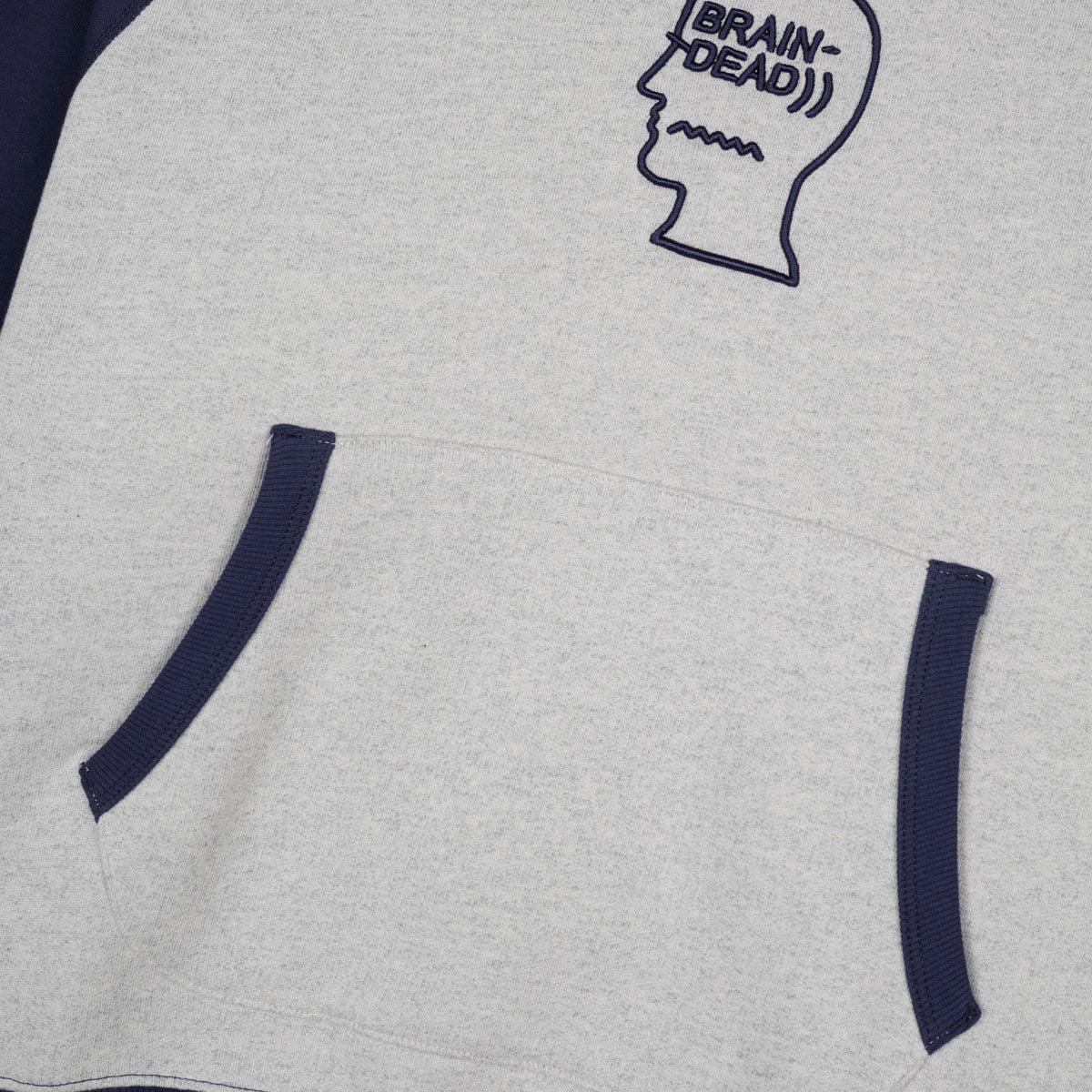 Brain Dead Fleece Logo Head Raglan Hoodie