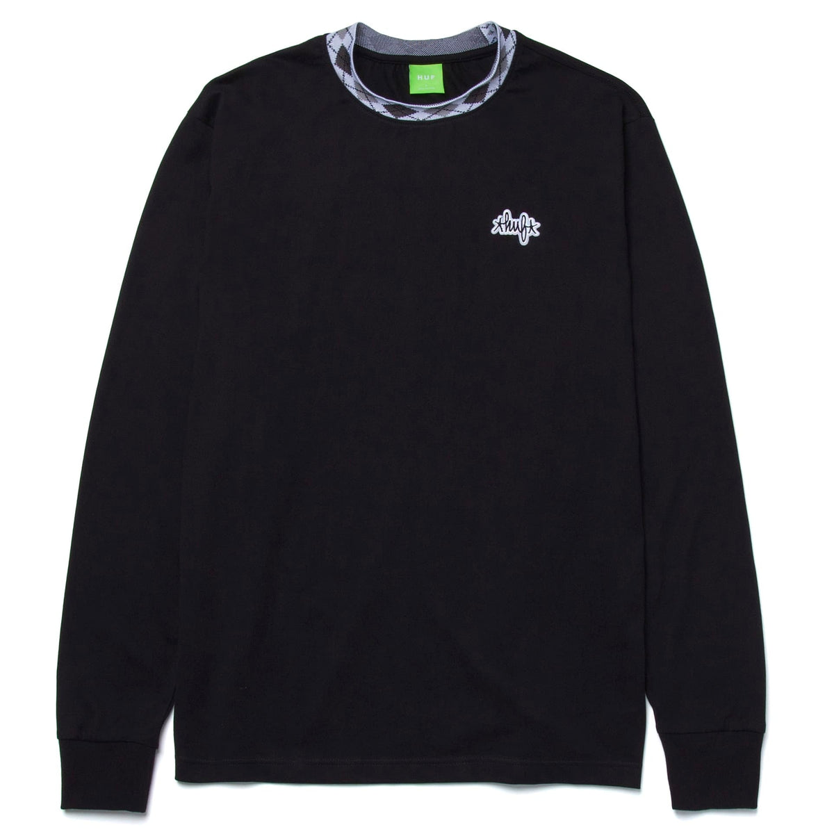 HUF Jacquard Neck LS Knit Top