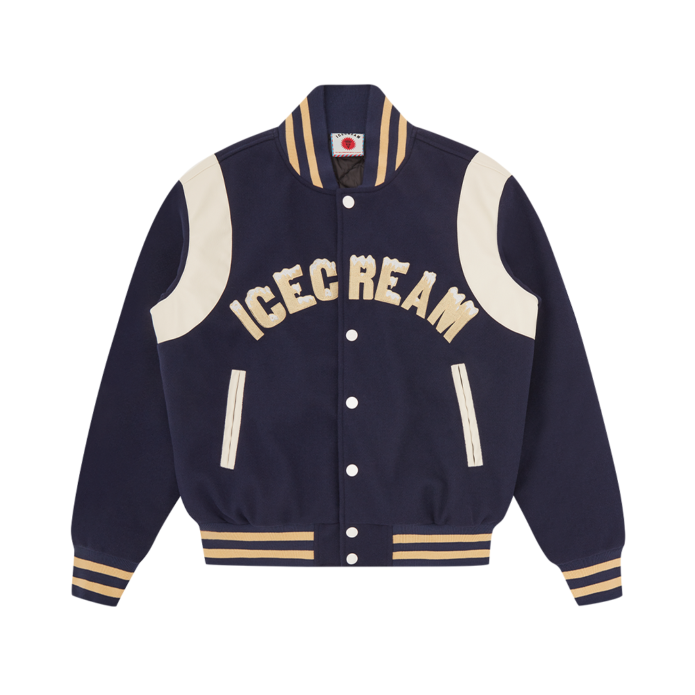 ICECREAM Drippy Varsity Jacket