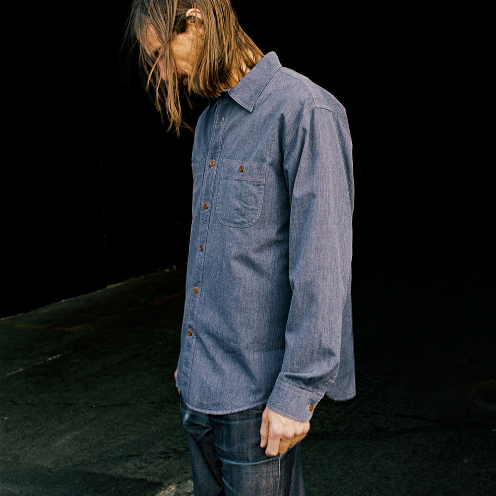 Nudie Jeans Co. Julian Chambray Worker Shirt