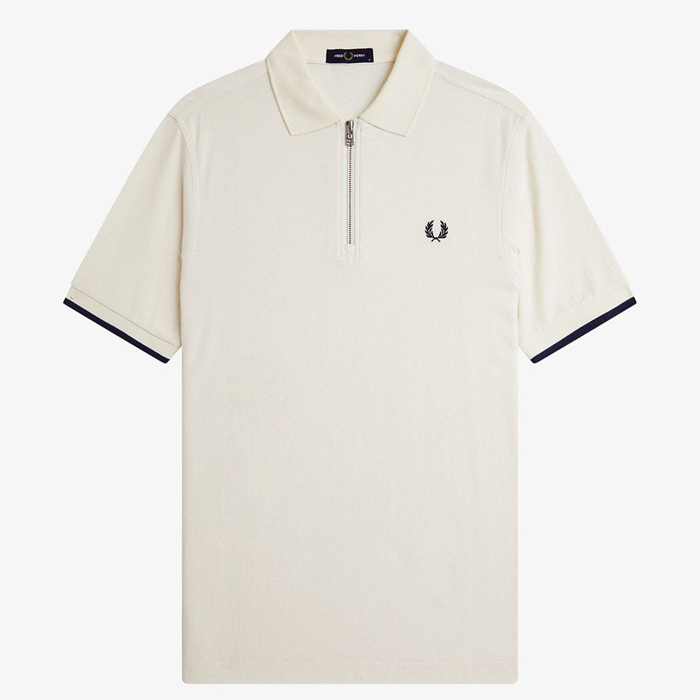 Fred Perry Crepe Pique Zip Neck Shirt