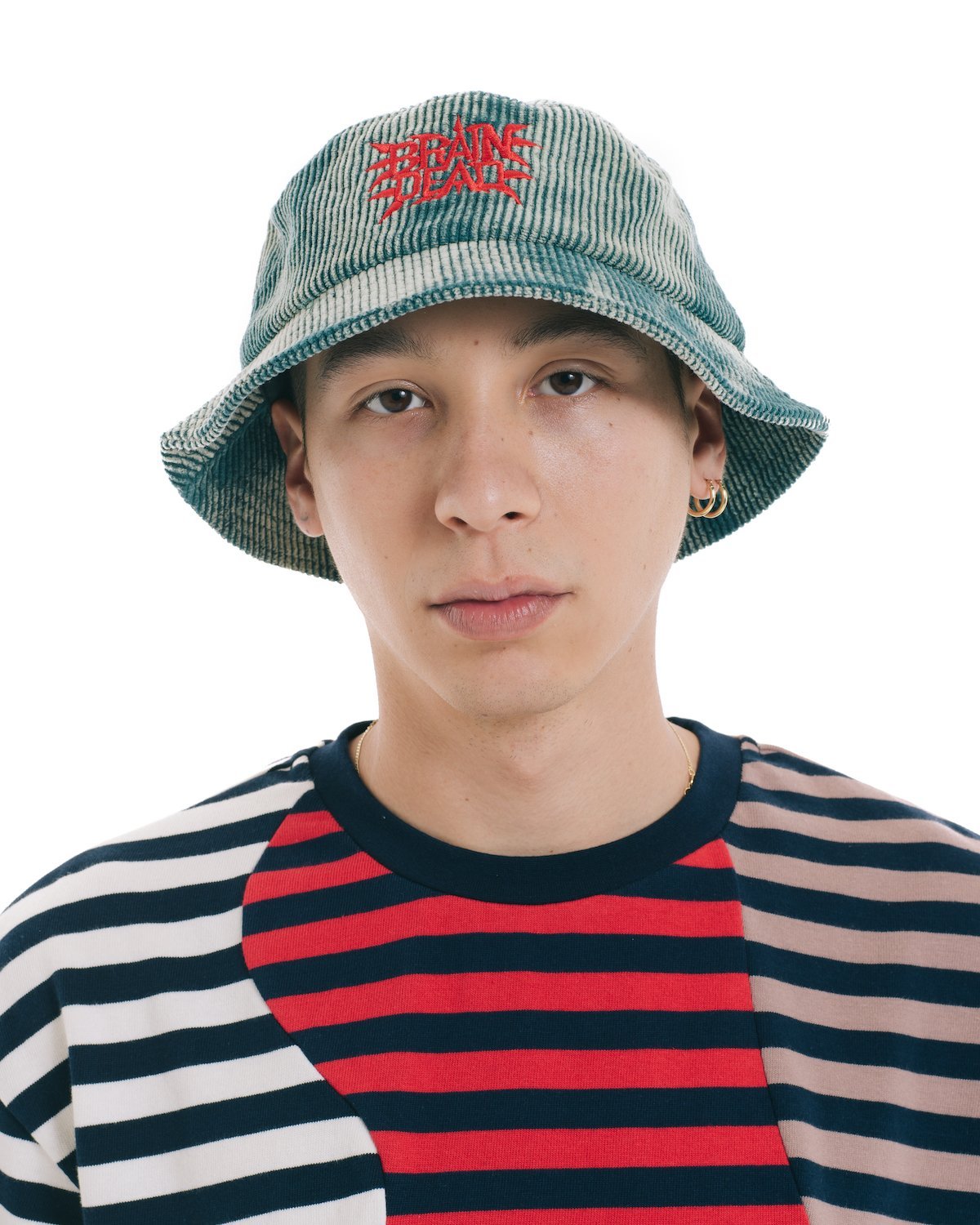 Brain Dead Spikey Bleached Cord Bucket Hat