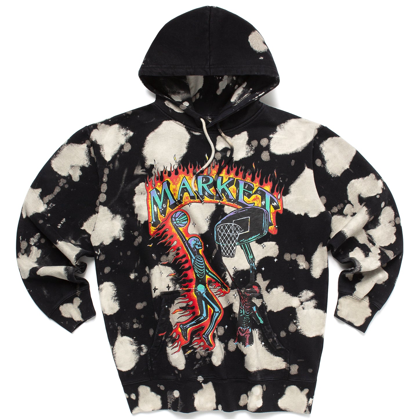 MARKET Skelly Digi Dunk Tie Dye Hoodie