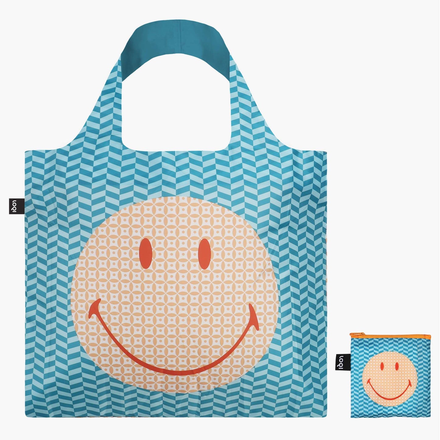 LOQI Smiley Geometric Recycled Bag